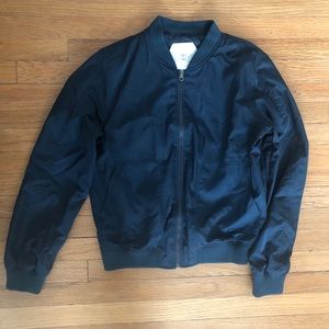 Anthropologie Teal Bomber Jacket XS